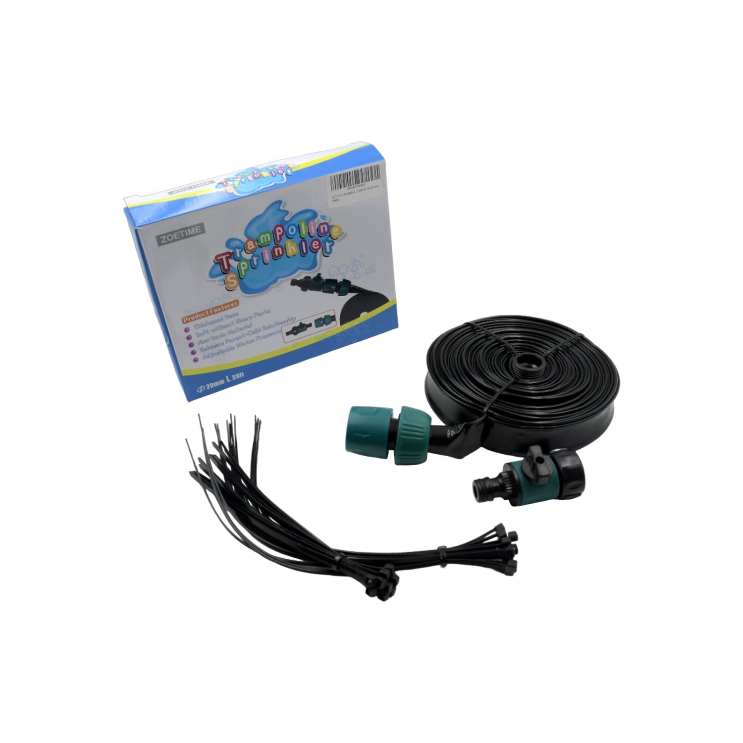 9355 Trampoline Sprinkler for Kids - Outdoor Trampoline Water Sprinkler for Kids and Adults, Trampoline Accessories Sprinkler 39ft Long for Water Play, Games, and Summer Fun in Yards (39ft) 9355 Trampoline Sprinkler for Kids - Outdoor Trampoline Water Sprinkler for Kids and Adults, Trampoline Accessories Sprinkler 39ft Long for Water Play, Games, and Summer Fun in Yards (39ft)